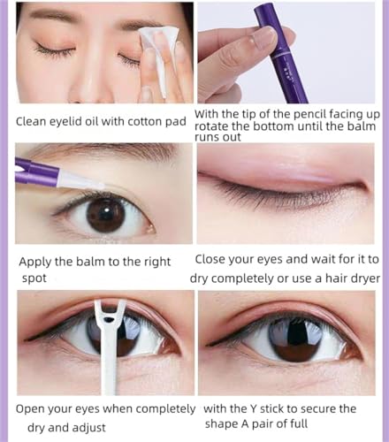 Invisible Double Eyelid Pen Glue - Long Lasting Cream for Natural Eyes