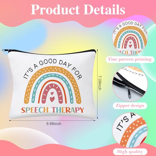 Kacctyen 9 Speech Language Pathologist Makeup Bag Slp Makeup Bag Speech Language Pathology Gift, Zipper Pouch Travel Toiletry Gifts for Women Teacher Friends