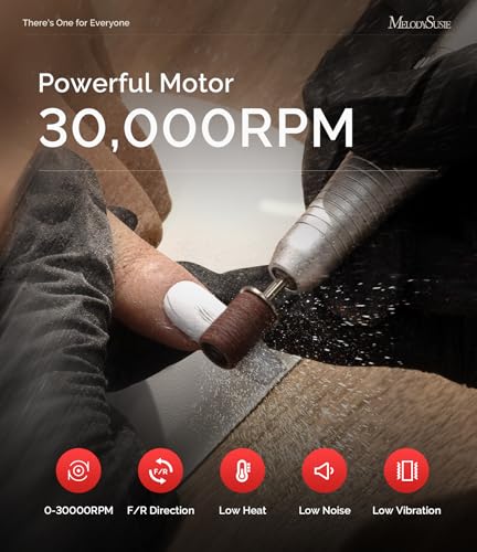 Cordless Nail Drill with LED Display | 30,000 RPM, Rechargeable, 8-12h Runtime