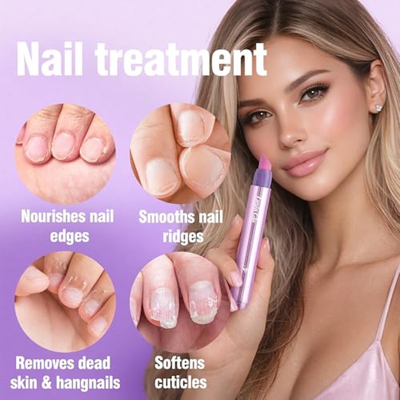 2-in-1 Cuticle Oil Pusher Pen with Ceramic Tip for Nail Care