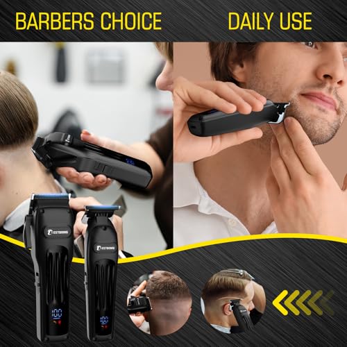 BESTBOMG® Professional Hair Clippers & Trimmer Set Black - Men’s Grooming Kit