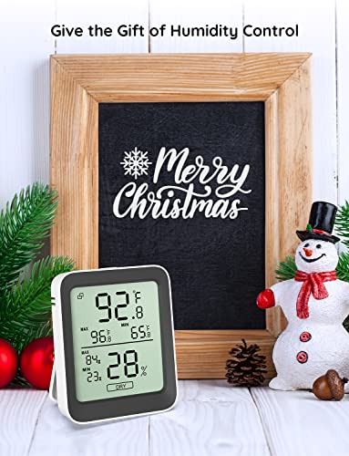 Govee Hygrometer Thermometer H5075, Bluetooth Indoor Room Temperature Monitor Greenhouse Thermometer with Remote App Control, Notification Alerts, 2 Years Data Storage Export,LCD