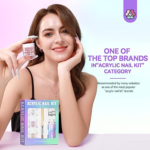 Saviland Acrylic Nail Kit for French Manicure & Nail Art - DIY Professional Set