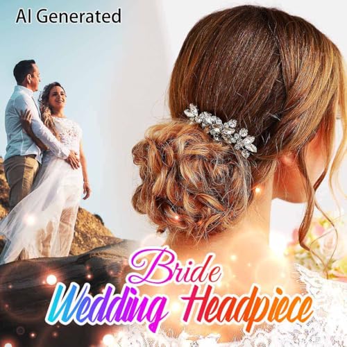 Silver Rhinestone Wedding Hair Comb Bridal Hairpiece