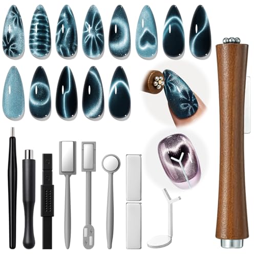 Cat Eye Magnet Nail Art Kit - 10 Piece Magnetic Pen Set