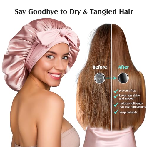 YFONG 1 pack silk bonnet+1 pack silk sleep mask