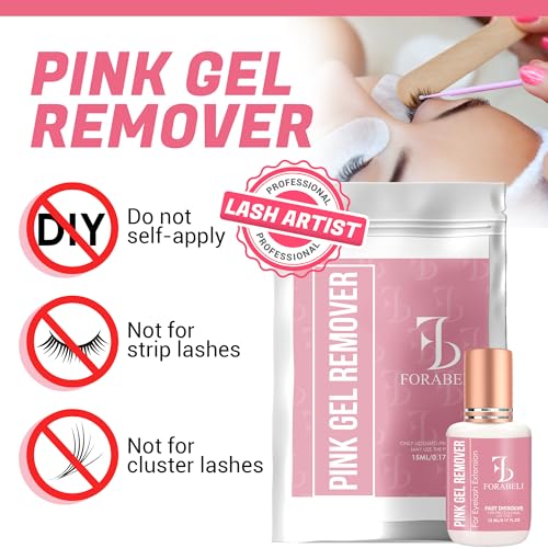 Forabeli Pink Gel Lash Remover | 60s Fast Acting | 15ml