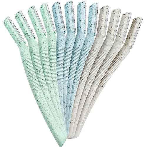 ennva Eyebrow Razor for Women | Dermaplane Facial Razor for Face | Hair Trimmer Face Razor for Body Use | Multipurpose Facial Hair Removal Disposable Blades Eyebrow Shaper Tool - 12pcs