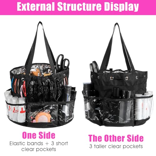 Hairstylist Traveling Bag, Large Capacity Hairdresser Barber Bag, Heat Resistant Hair Tools Travel Bag, Professional Makeup Organizer Bag, Waterproof Shower Toiletry Bag