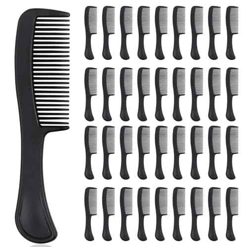 Black Combs in Bulk Individually Wrapped Disposable Comb Plastic Pocket Size Women Men Hair Combs for Home Homeless Hotel Shelter Charity Church Travel Nursing Hair Accessories 5.9 Inch (60 Pack)