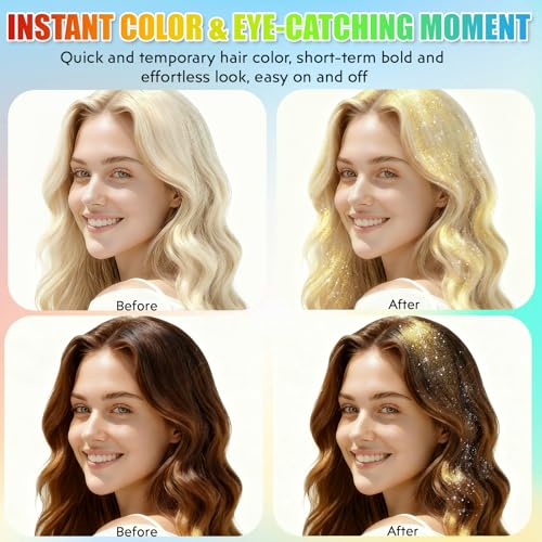 Gold Glitter Hair Spray - Temporary Shimmer for Hair & Body