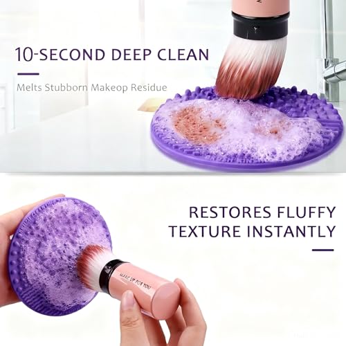 Norate Makeup Brush Cleaner Kit with Mat & Solution