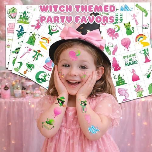 96 PCS Witch Temporary Tattoos for Kids | Party Favors