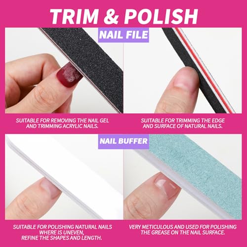 Gel Nail Polish Remover Tool Kit with Soak Off Clips & Cuticle Pusher