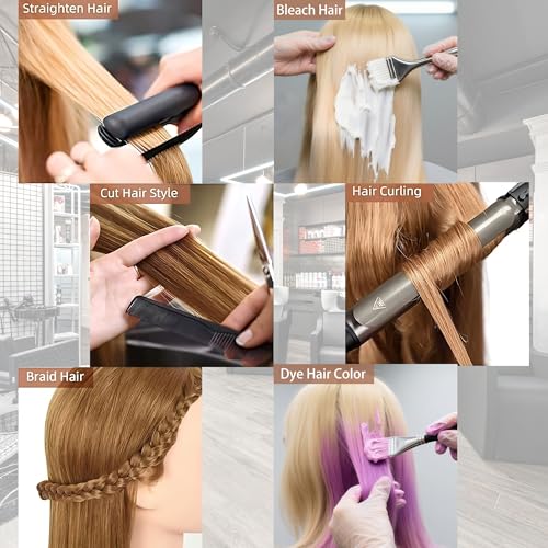 24" Human Hair Mannequin Head | 100% Real Hair Blonde