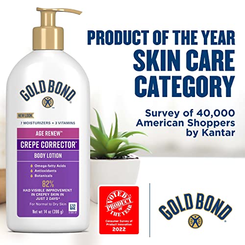 Gold Bond Age Renew Crepe Corrector Body Lotion, Replenishing & Smoothing Formula, Crepe Corrector Body Lotion, 14 oz