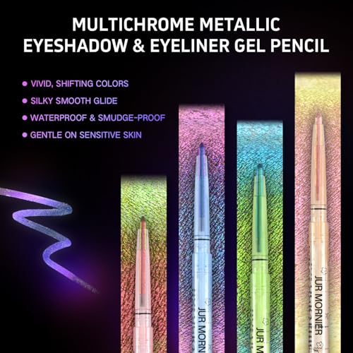 Multichrome Eyeliner Gel Pencil,Waterproof Long-Lasting Vegan Cruelty Free Eye Liner,Shifting Colors Eyeliner Pen (EL-03)