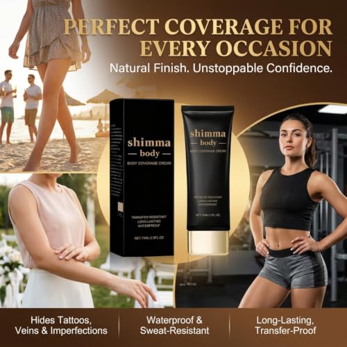 Waterproof Body Makeup Foundation for Legs & Face, Long-Lasting & Natural Finish