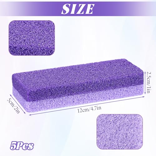 Grevosea Double-Sided Foot Pumice Stones 5-Pack for Callus & Dead Skin Removal