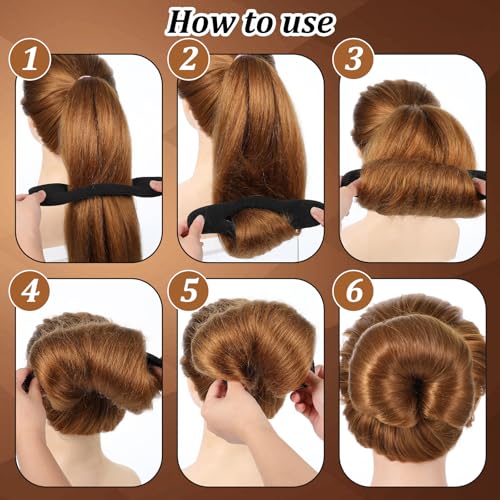 9-Piece Hair Bun Maker Set - Sponge Donuts for Easy Updos