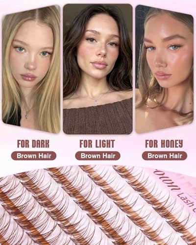 Brown Lash Clusters 8-12mm Natural Eyelash Extensions