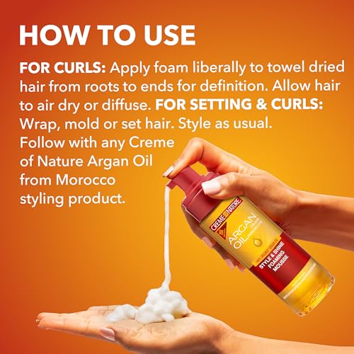 Creme of Nature Curl Defining Foaming Mousse with Argan Oil, 7 fl oz