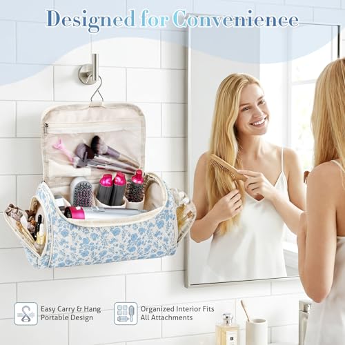 Hair Tools Travel Case with Hanging Hook - Quilted Organizer