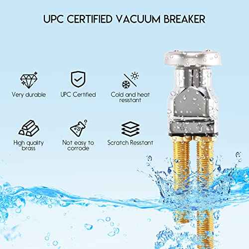 LukLoy Shampoo Bowl Vacuum Breaker Kit for Shampoo Bowl Faucet, Salon Sink Parts, Shampoo Bowl Faucet Kit (Vacuum Breaker Kit)