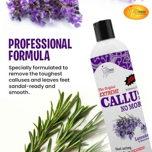 SPA REDI Callus Remover - Removes Toughest Calluses in Seconds and Smooths Dry Cracked Heels, Lavender & Rosemary - 12 Oz