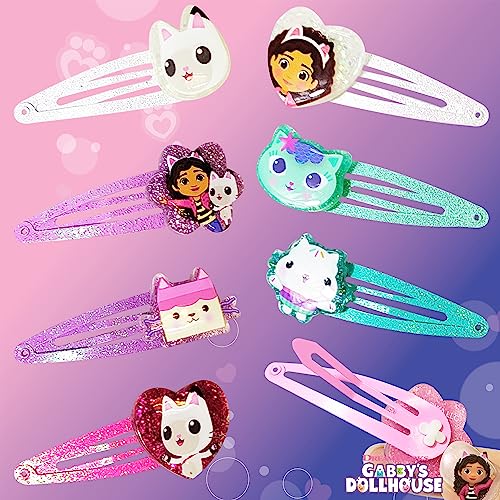 Gabby's Dollhouse Snap Hair Clips 8-Pack for Girls