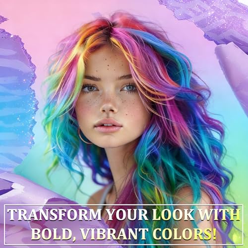 Hair Chalk Combs 10 Color Washable Temporary Dye Set