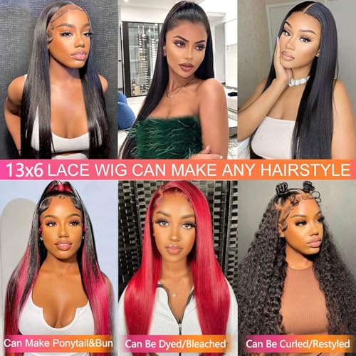 13x6 HD Lace Front Wig 200% Density Virgin Human Hair 28"