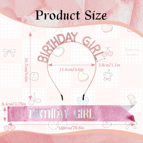 Birthday Girl Sunglasses Crown Set – Pink Glasses & Tiara