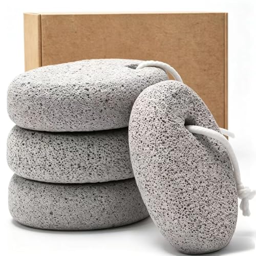 Borogo Natural Volcanic Pumice Stone Foot Callus Remover (4 Pack)