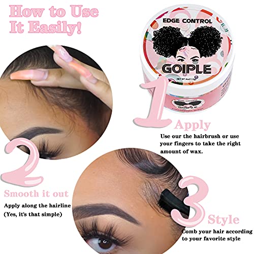 Goiple Edge Control Wax for Women | Strong Hold, Non-Greasy 4oz