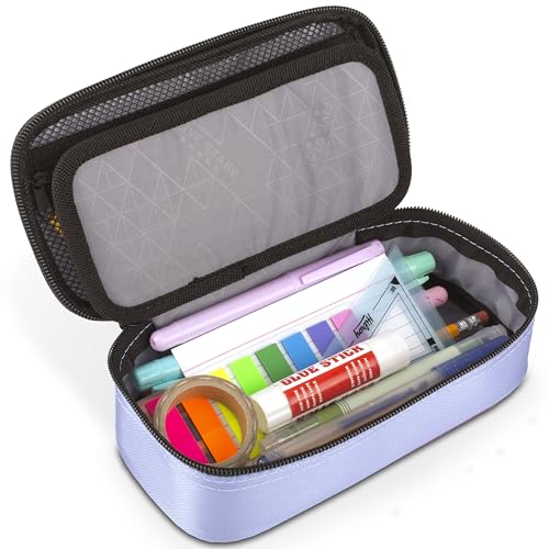 Five Star High-Capacity Pencil Pouch, 8.5" Lilac/Berry