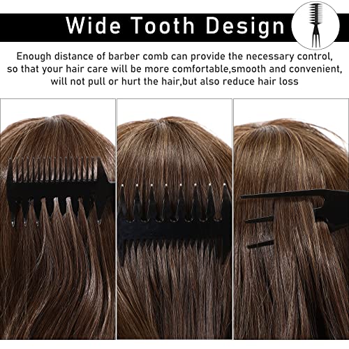 Sieral 4-Piece Wide Tooth Hair Styling Combs Set for Men & Women