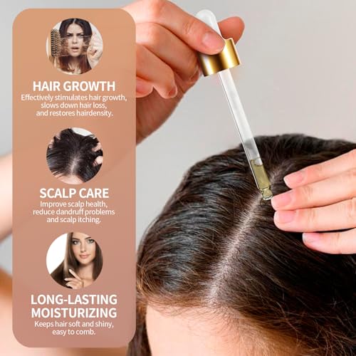 Beauty Hair Oil for Women - Argan & Coconut Growth Oil for Scalp, Dandruff Relief & Stronger Hair