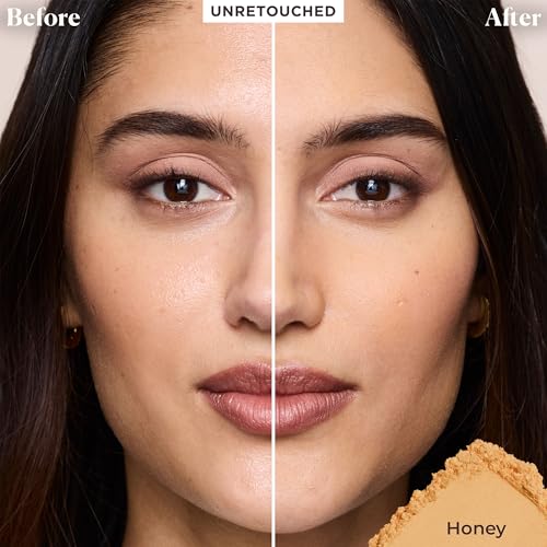 Laura Mercier Translucent Loose Setting Powder in Shade Translucent Honey: 24 HR Shine Control, Soft Matte Finish, Best for Normal to Oily Skin, For Medium Skin Tones + Velour Puff Bundle