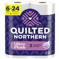 Quilted Northern Ultra Plush Toilet Paper, 6 Mega Rolls = 24 Regular