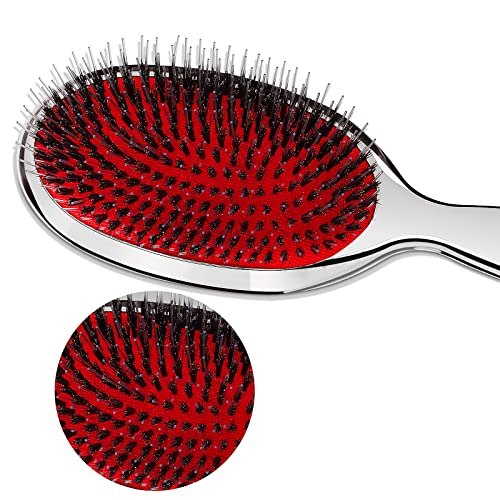 Sibba Anti-Static Paddle Hair Brush with Boar Bristles