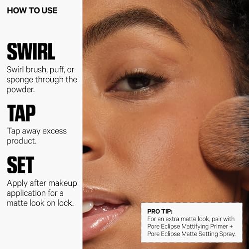 Milk Makeup Pore Eclipse Matte Translucent Setting Powder ? Controls Shine, Blurs Pores + Sets Makeup Up to 16 Hours ? Weightless, Talc-Free Formula with a Matte Finish