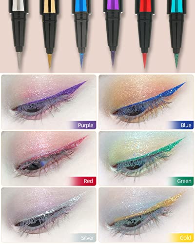 Glitter Liquid Eyeliner Pen - Waterproof Shimmer 24Hr Wear