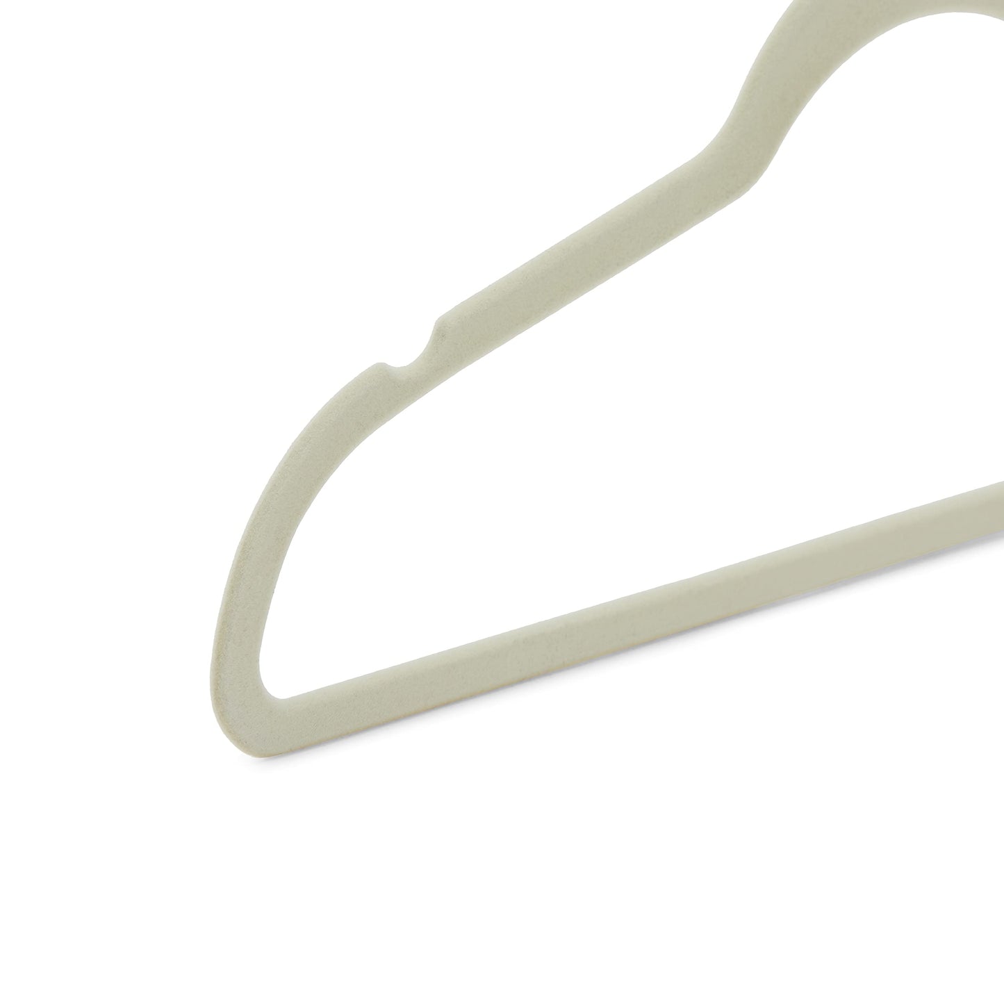 Amazon Basics Slim, Velvet, Non-Slip Suit Clothes Hangers, Ivory/Silver - Pack of 30