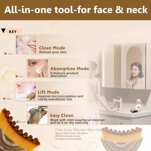 New Lymphatic Contour Face Brush,Dry Brush for Lymphatic Drainage,Soft Facial Brush for Sculpting£¬Anti-Puffiness, Detox & Lift, Improves Skin Glow,Cellulite for Neck, Jawline