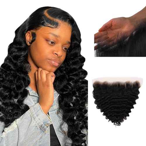 IDN BEAUTY SKINLIKE REAL HD 13x4 Lace Frontal Deep Wave 18 Inch Bleached Single Knots HD Frontal Skinlike Ultra-thin Frontal HD Lace Closure Virgin Human Hair 0.1 mm Pre Plucked Hairline
