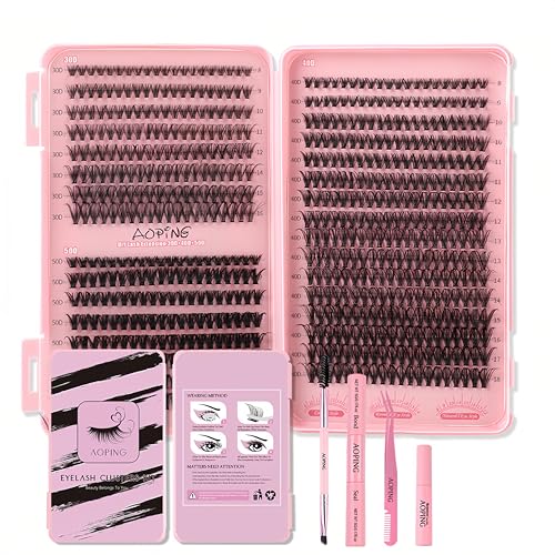 Lash Extension Kit 640pcs Cluster Lashes 8-18mm with Tools