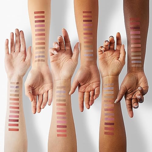 18 Color Natural Eyeshadow Palette ? Soft Matte Shimmer & Glitter Finish with Built-In Concealer Shade ? Ultra-pigmented Blendable Mauve Brown Nude Eyeshadow Palette, Cream Eyeshadow for Older Women