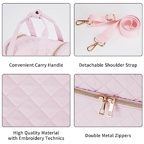Nail Polish Organizer Case Fits Nail Lamp and 30 Bottles,Nail Organizers and Storage for Nail Tech Travel,Pretty Nail Polish Storage Bag Fits Nail Kit & Manicure Tools (Patented)
