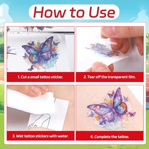Science Temporary Tattoos - 200+ Pieces, 8 Sheets